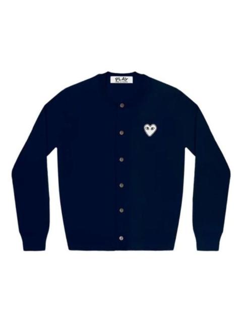 (WMNS) COMME des GARCONS PLAY Cardigan White heart 'Navy' AZ-N061-051-2