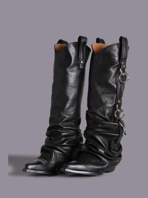 COWBOY BOOTS TRIPLE HARNESS RING