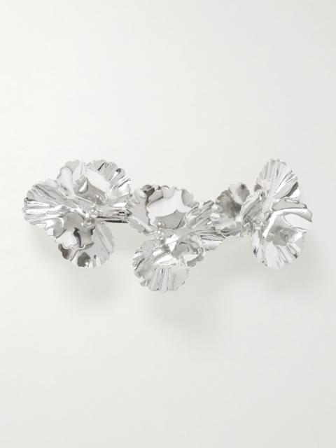 Pansy Silver-plated Hair Clip