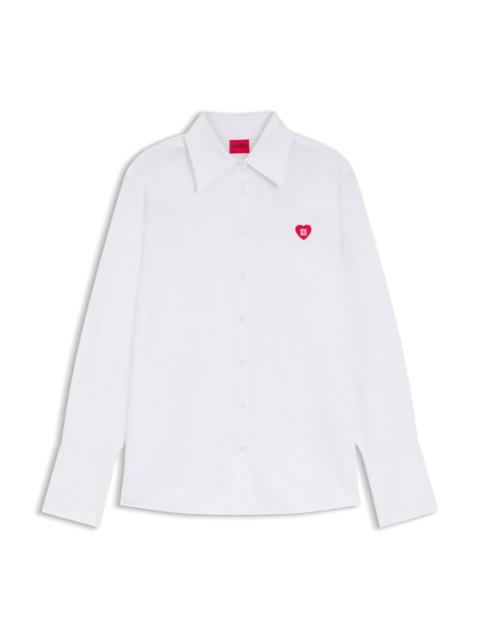 RELAXED-FIT BLOUSE WITH HEART LOGO