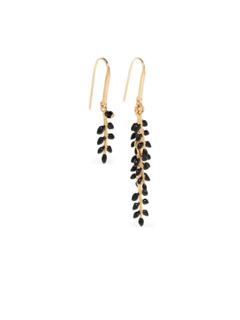 leaf drop earrings
