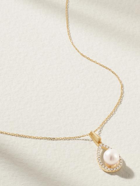 14-karat Gold, Pearl And Diamond Necklace