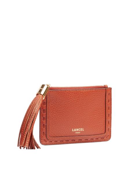 tassel zip-top card holder