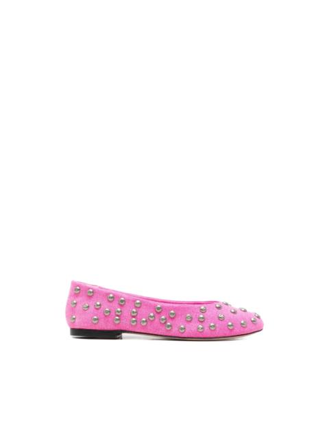 studded ballet flats