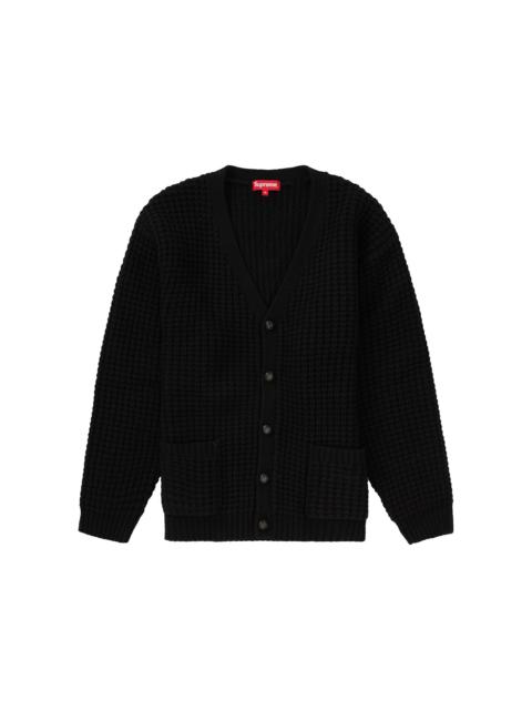 Supreme Waffle Knit Cardigan Black