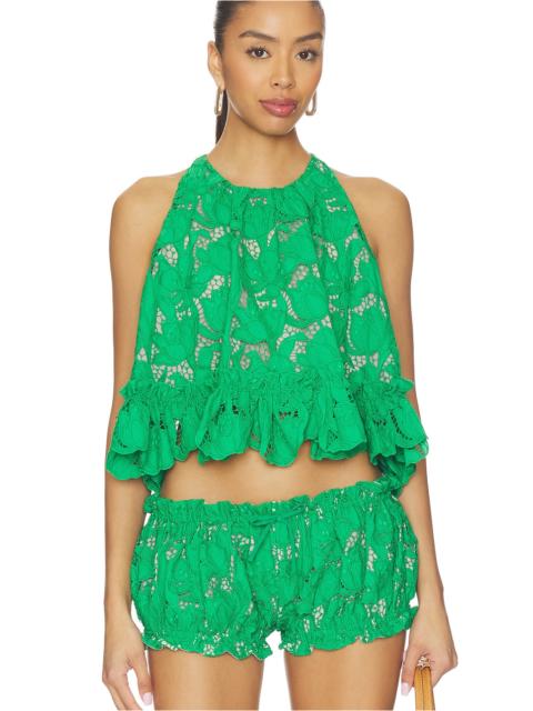 Mika Guipure Lace Halter Top