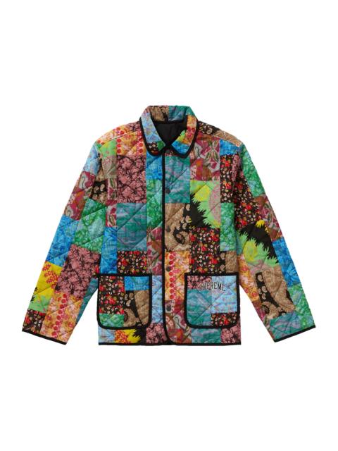 Supreme Reversible Patchwork Quilted Jacket Multicolor