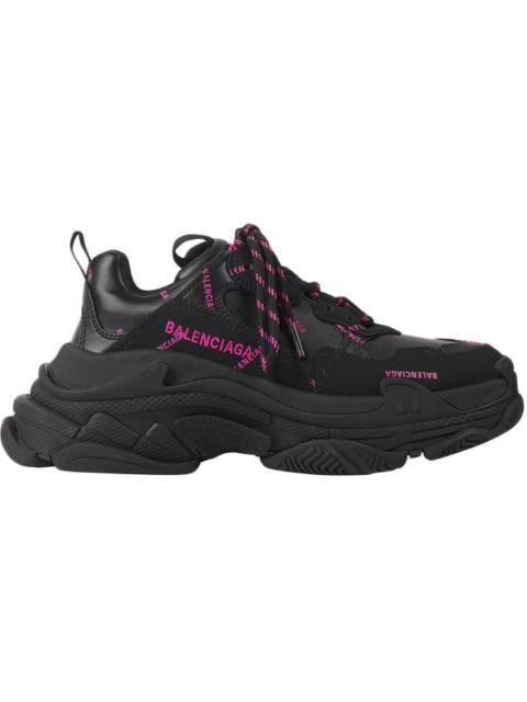 Balenciaga Triple S Allover Logo Black Pink (Women's)