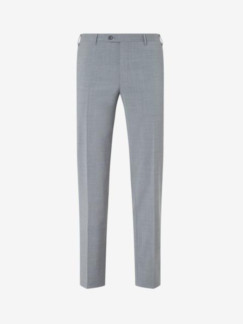 Melange grey 120's stretch wool trousers