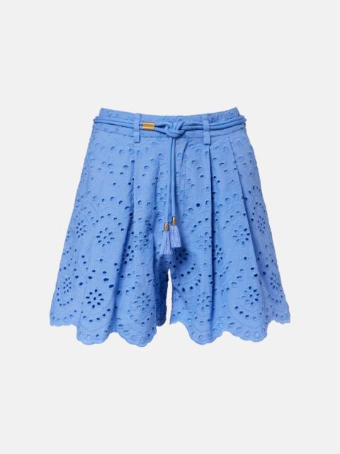 Broderie anglaise cotton shorts