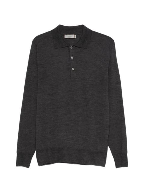 button wool polo shirt