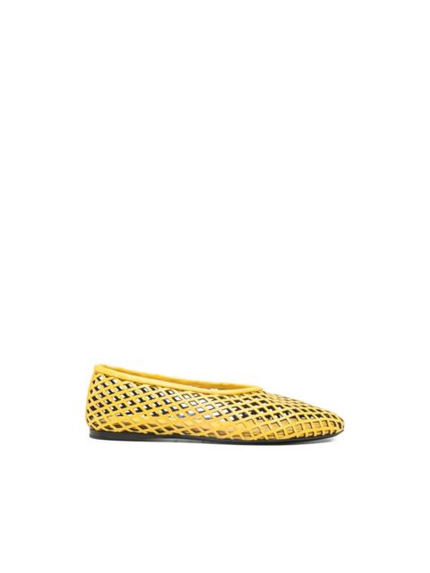 perforated ballerina flats