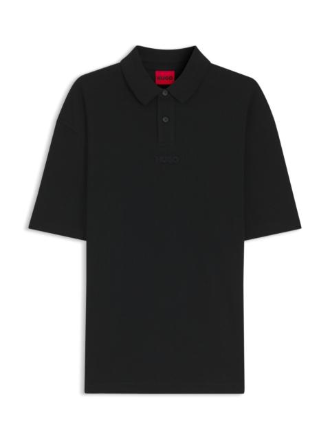 WAFFLE-STRUCTURED POLO SHIRT IN COTTON