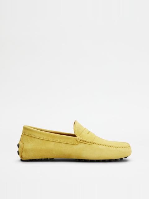 GOMMINO DRIVING SHOES IN SUEDE - YELLOW