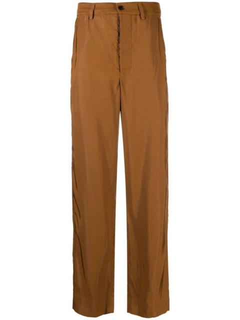 corduroy straight-leg trousers