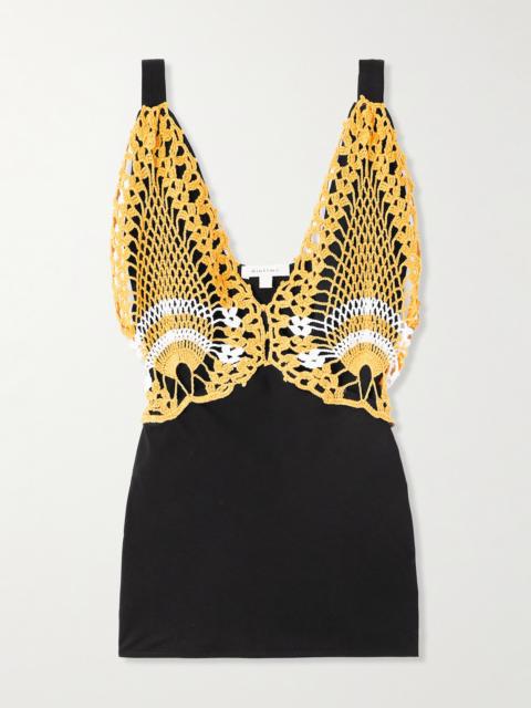 Pavona Drill And Crocheted Cotton Top