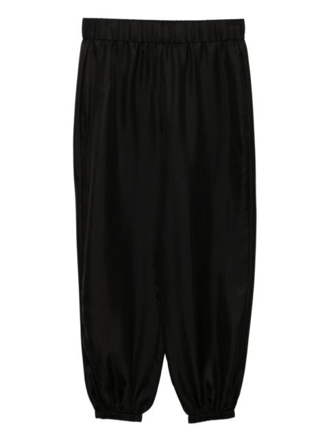 silk cropped  trousers