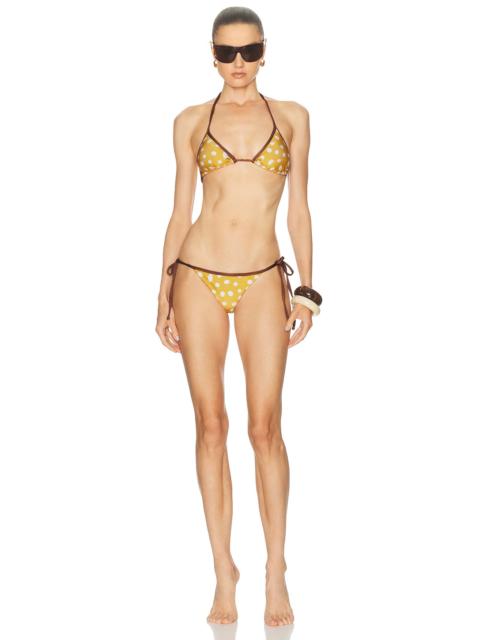 Polka Dots Triangle Bikini Set