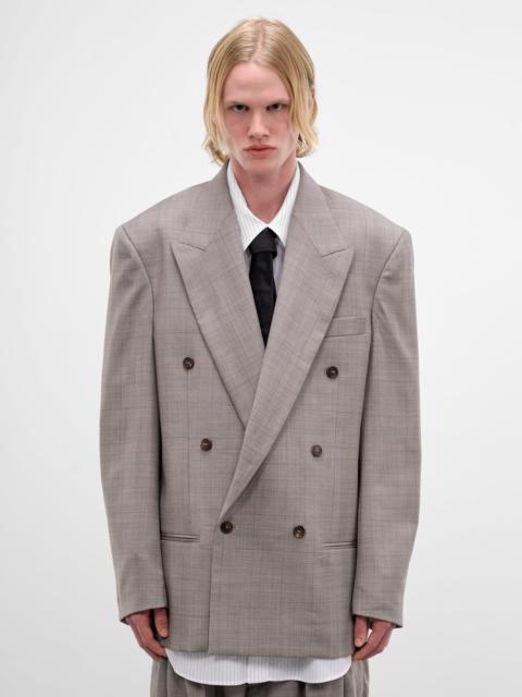 Gray Glen Check Wool Blazer