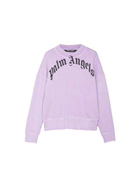 Palm Angels Curved Logo Sweatshirt Lilac