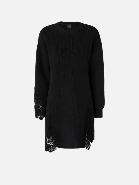 KNIT MINI DRESS WITH LACE
