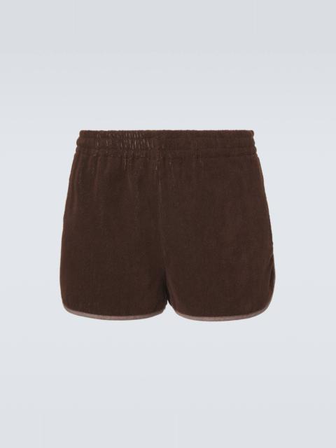 Logo cotton terry shorts