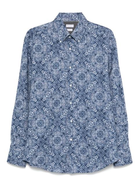 paisley-print shirt