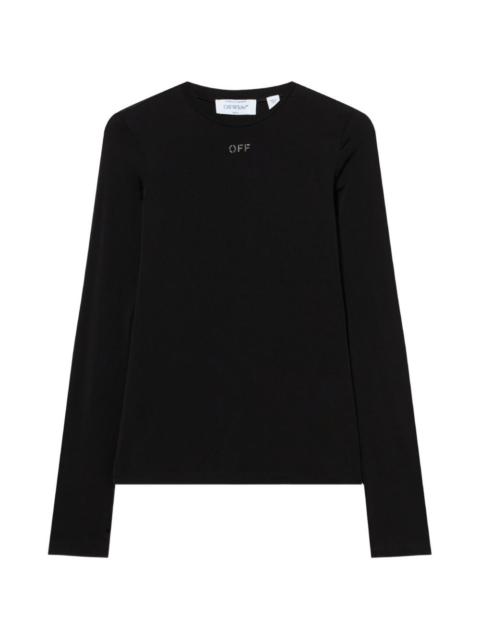 x Swarovski crystal stamp crewneck top