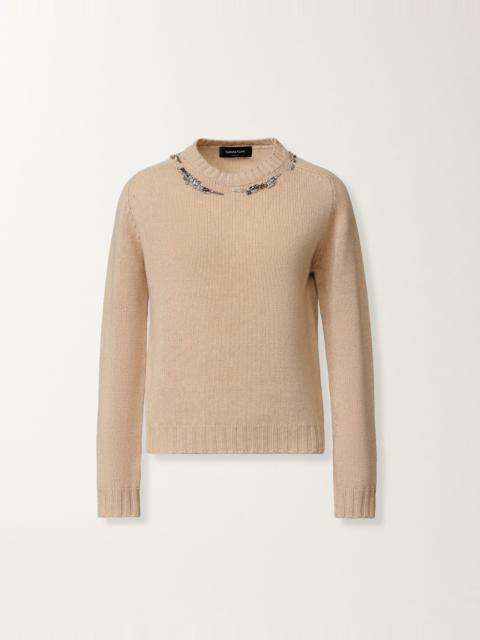 Platinum sweater with embroidery