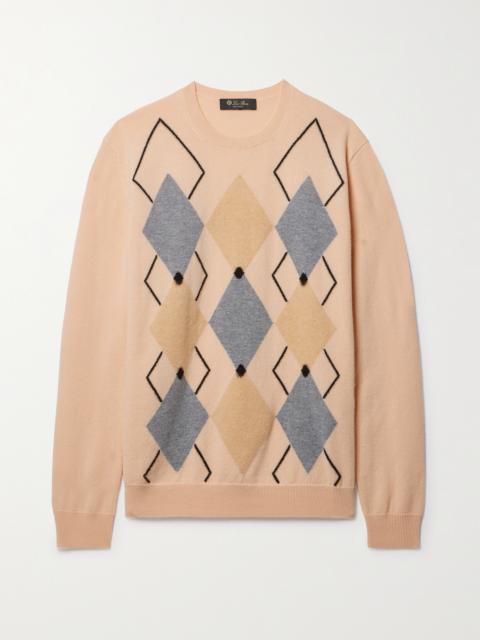 Lower Hutt Argyle Intarsia-knit Cashmere Sweater