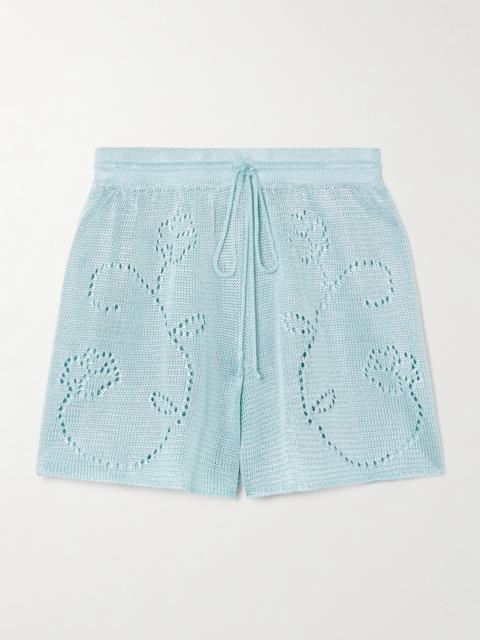 Pointelle-knit Shorts