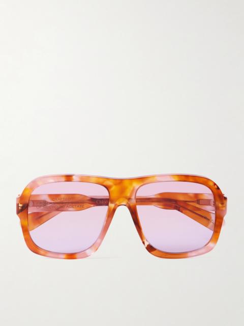 Gayia Aviator-style Tortoiseshell Acetate Sunglasses