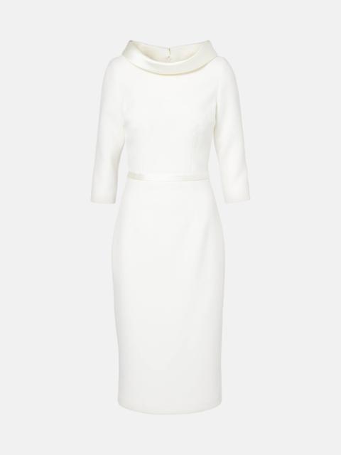 Bridal Meryl crêpe midi dress