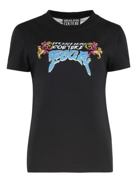 logo-print mesh-panel t-shirt