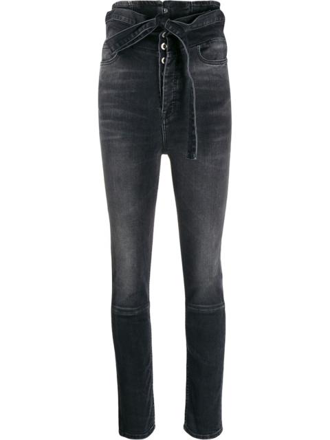 high-waist skinny jeans