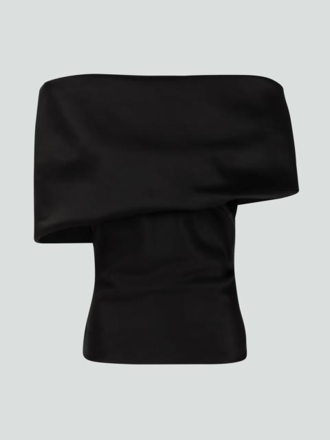 BARGE TOP BLACK SATEEN