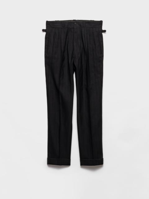 Wool blend pinstriped pants