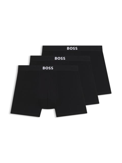 TWO-PACK OF STRETCH-COTTON BOXER BRIEFS WITH LOGO WAISTBANDS