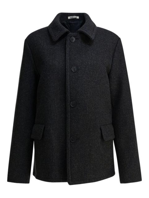 single-breasted wool coat