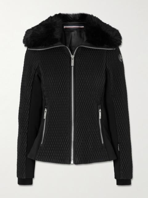 Montana Plush-trimmed Paneled Quilted Padded Ski Jacket