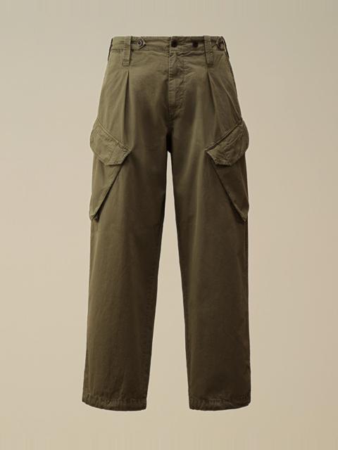 Cotton Gabardine Loose Cargo Pants