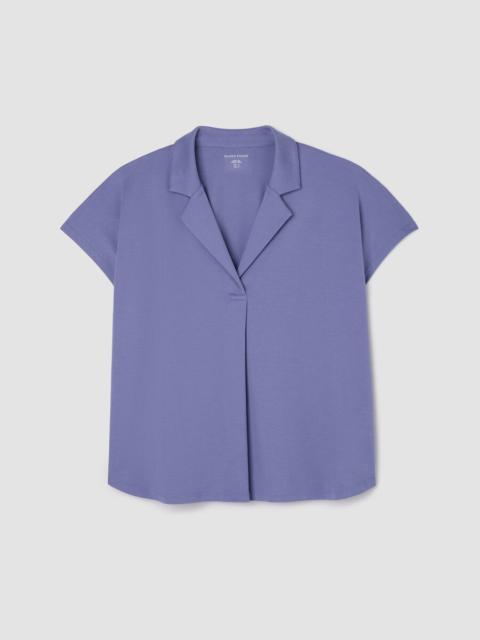 Organic Cotton Interlock Notch Collar Sleep Shirt