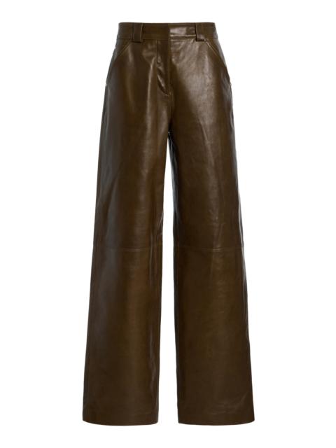 Dalton Leather Pants green