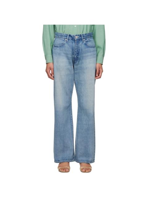 Blue Selvedge Faded Light Jeans