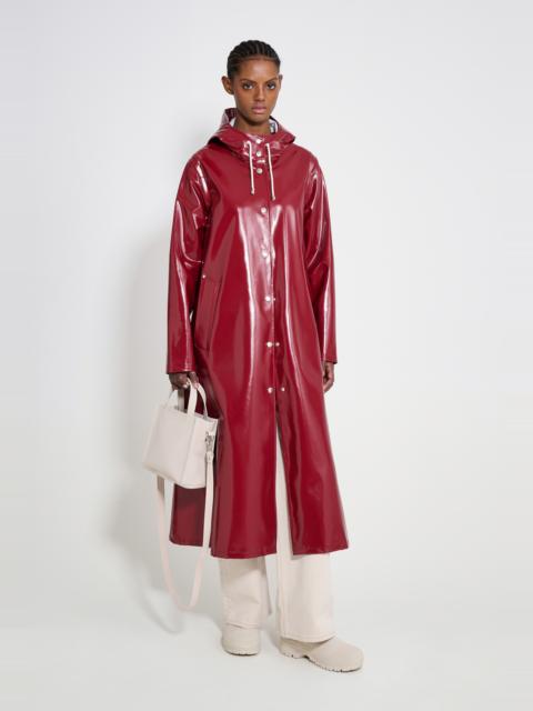 Mosebacke Long Opal Raincoat Burgundy