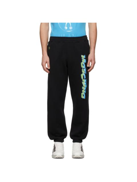 Black Logo Print Lounge Pants