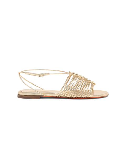 Women's gold leather sandal