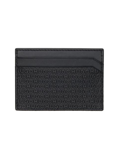 Black Embossed Logo Card Holder