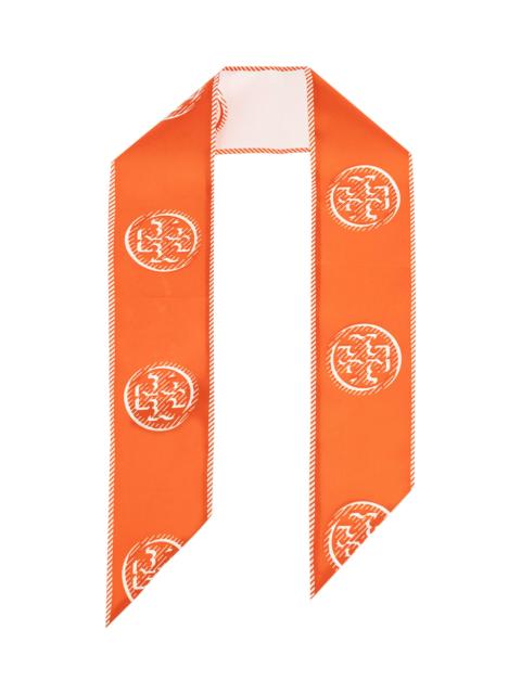 Medallion Logo Ribbon Silk Tie