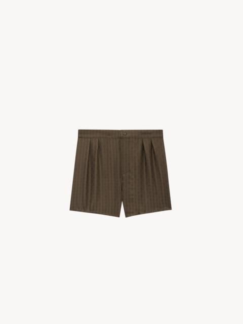 SAINT LAURENT PAJAMA SHORTS IN SILK TWILL